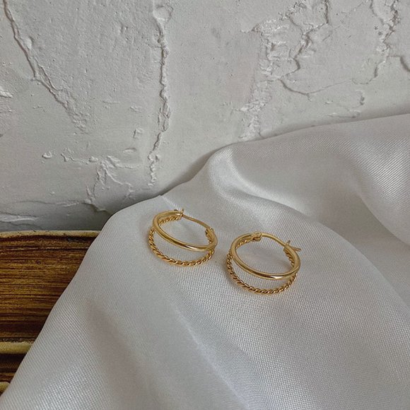 Lagom Studio Jewelry - 💙Double Hoops Earrings